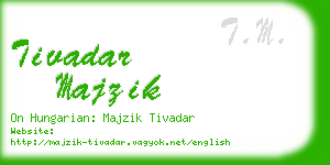 tivadar majzik business card